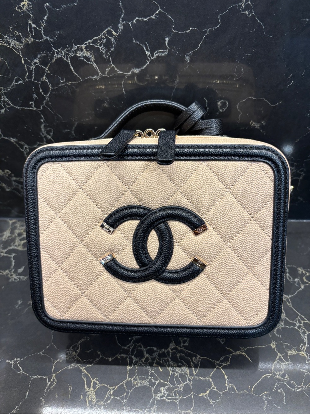 Chanel CC Filigree Vanity Case